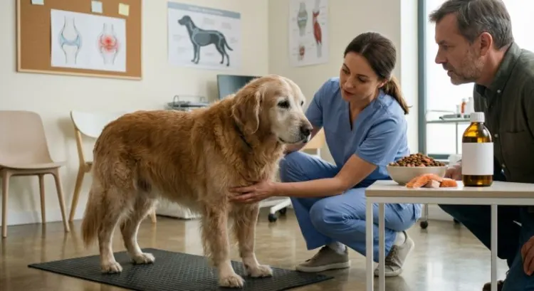 Chien arthrose : quelles croquettes, oméga-3 EPA et gestion du poids