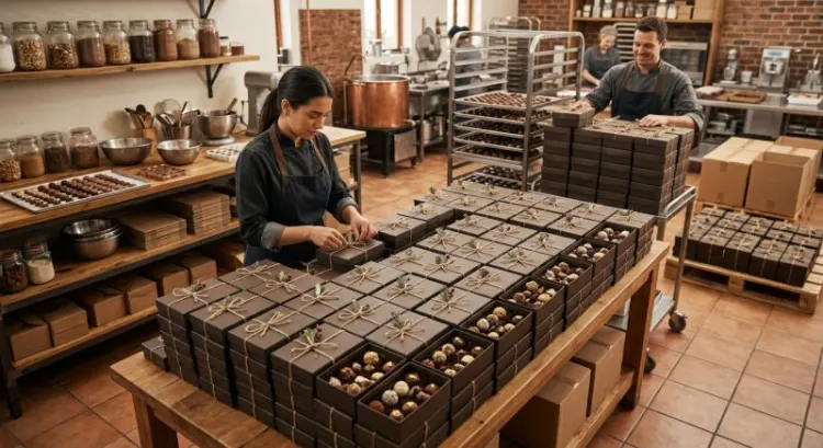 Commander 100 coffrets de chocolats artisanaux en entreprise en 2026