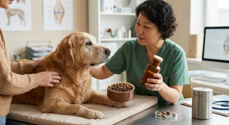 Chien arthrose : quelles croquettes, oméga-3 EPA et gestion du poids