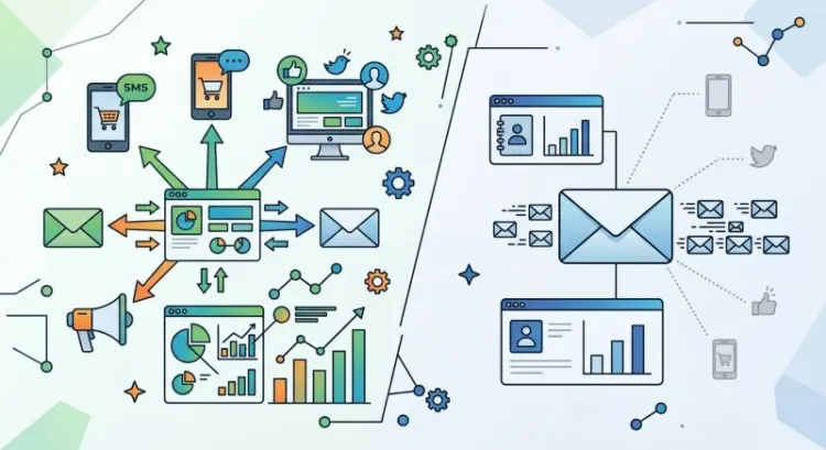 Plateformes pour gérer SMS, email et WhatsApp : comparatif multicanal