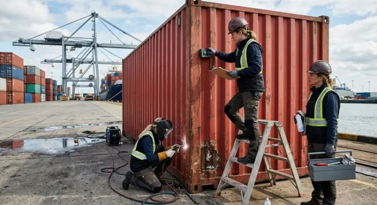SAV et maintenance des conteneurs : réparation, inspection CSC, nettoyage